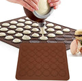 Macarons Silicone Mat Baking Mold, 2Pcs 30 Holes Non Stick Food Safe