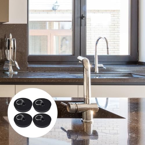 4pcs Bathtub Sink Plug with PVC Stainless Steel Seal Covers