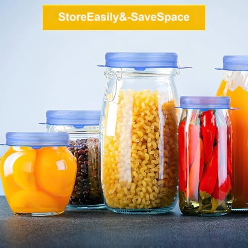 Silicone Stretch Lids 6 Pack, 6 Sizes