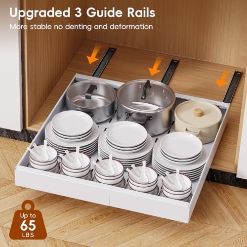 Pull Out Cabinet Organizer, 21"Deep Slide Out Drawers for Kitchen