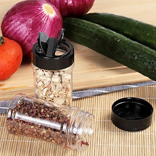 Spice Bottles, Dabacc 20Pcs 7oz Clear Plastic Container Jars with Lids
