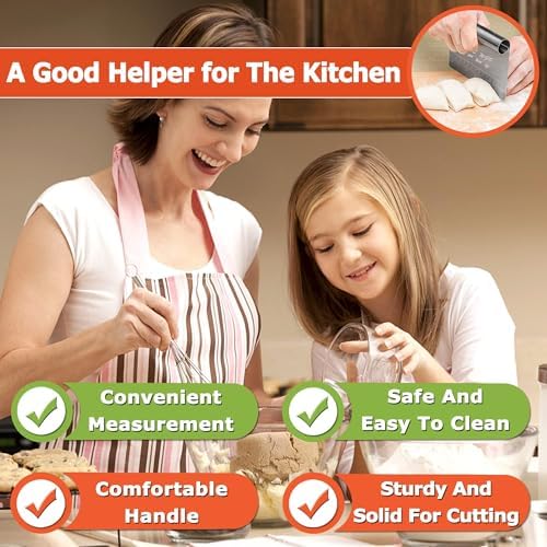 Pro Dough Pastry Scraper/Cutter/Chopper Stainless Steel Mirror