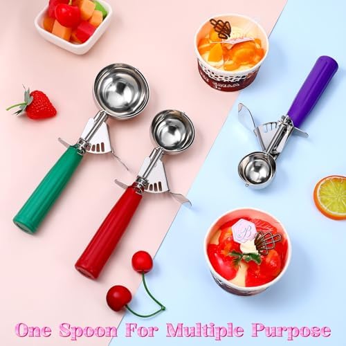 Yuanchu 6 Pcs Ice Cream Scoops, Cookie Scoops for Baking Stainless