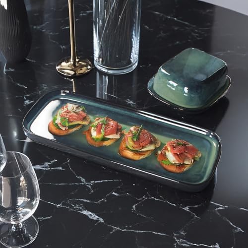 Ceramic Rectangular Plates, Large Cookie Trays, Set of 4