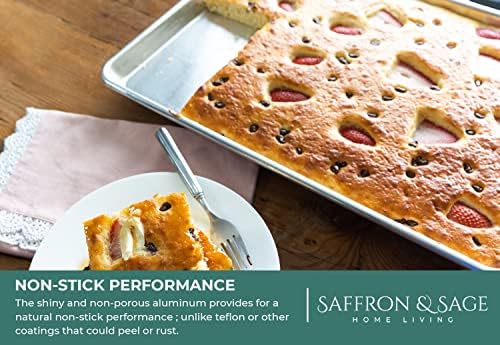 Commercial Quality Cookie Sheet and Rack - Aluminum Half Sheet Baking