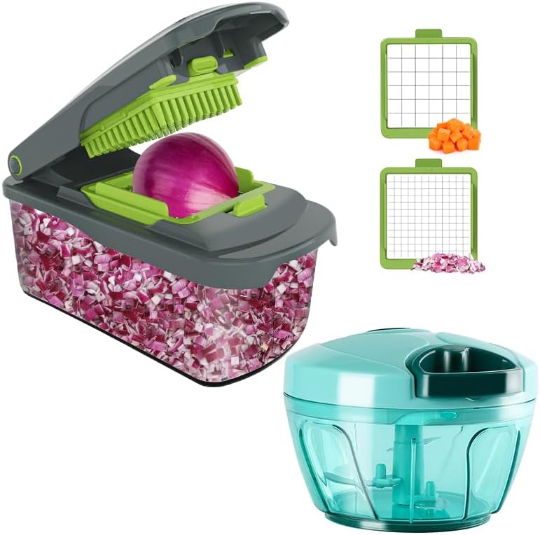 Ourokhome Vegetable Chopper Onion Cutter with Container