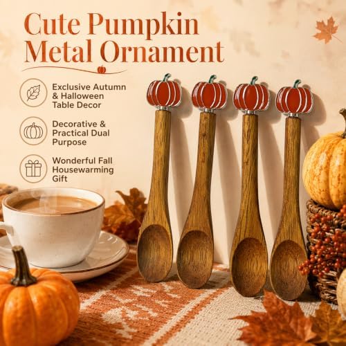 4PCS Acacia Wooden Coffee Spoons, 5.1 Inch Mini Teaspoons