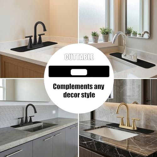 2PCS Absorbent Mat for Bathroom 4IN Centerset Oval-Hole Faucet-23.5"