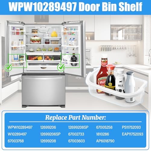WPW10289497 Refrigerator Door Bin Replacement Compatible with