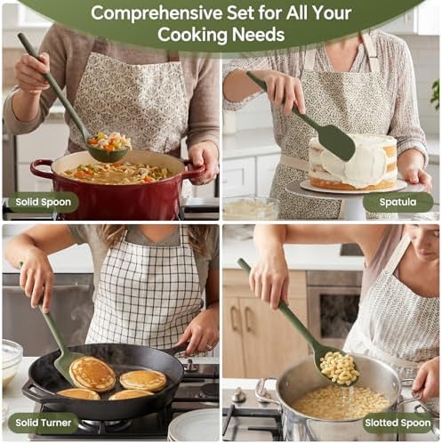5-Piece Silicone Kitchen Utensil Set, Extra Long
