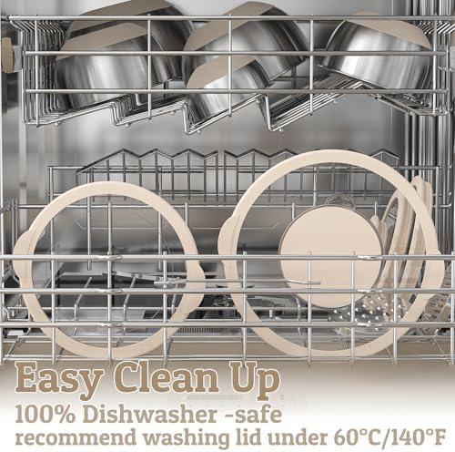 Mixing Bowles Set with Lids Set - Warp-Proof TPR-AS Lids, Stainless