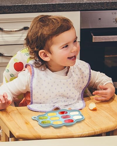 KingKam Breastmilk Popsicle Molds, Baby Fruit Feeder Teething Tray