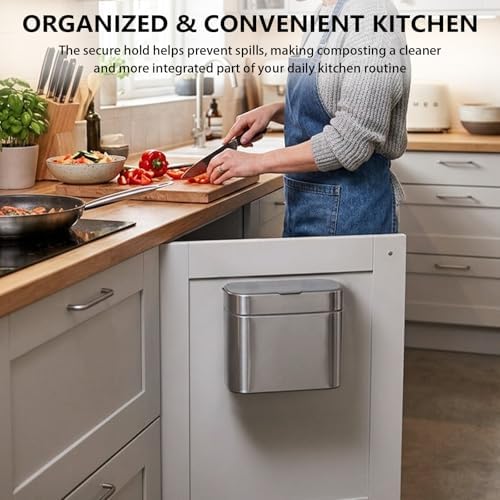 Compost Caddy Mount Compatible with Simplehuman, Under Cabinet Compost