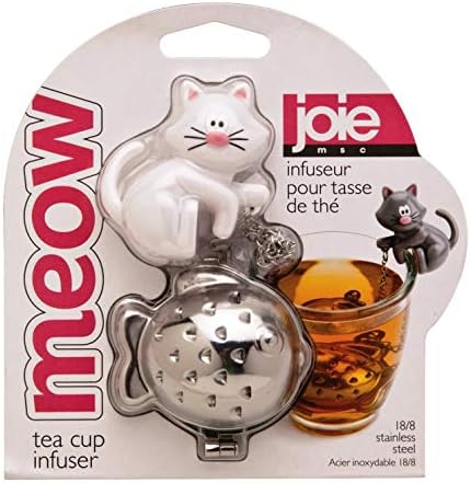 Joie Meow Tea Ball Infuser, Steep and Strain Loose Leaf Tea, Securely