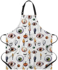 Halloween Eyeball Baking Apron for Women,Baker,Horro Skull Baking