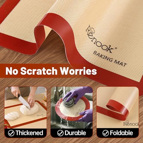 Silicone Baking Mat Set, 5-Piece, Round & Square