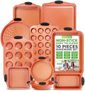 NutriChef 10-Piece Nonstick Baking Pan Set - Premium Carbon Steel