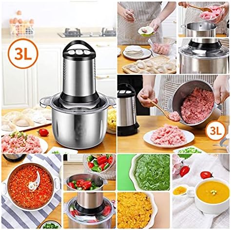 Electric Mini Food Chopper, 3L Bowl, Titanium Blades