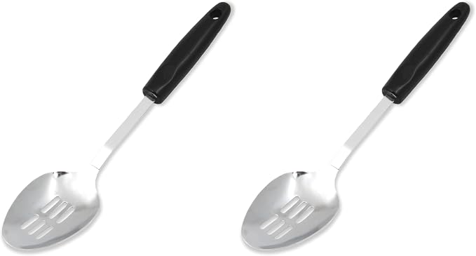 Chef Craft Select Slotted Spoon, 12.75 inches, Stainless Steel/Black by ChefCraft