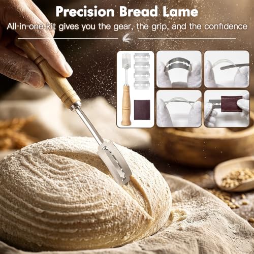 Sourdough Starter Kit, Rattan Banneton Baskets