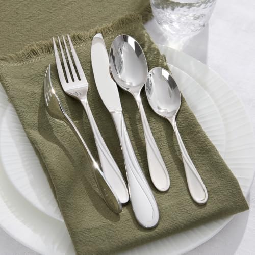 KINGSTONE 20-Piece Silverware Set Service for 4, Heavy Duty Stainless