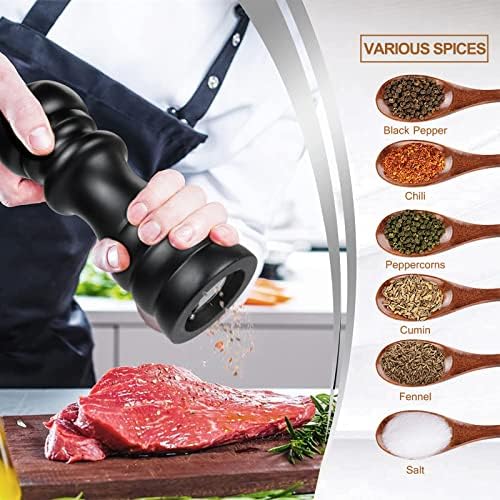 Salt and Pepper Grinder Set of 2, Manual, Adjustable Ceramic Rotor