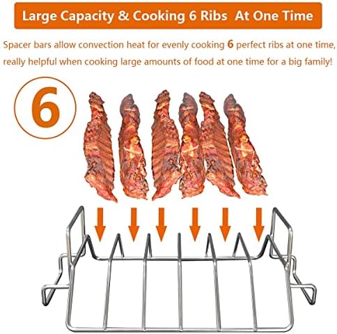Rib Racks for Big Green Egg, Turkey Roasting Rack Smoking and Grilling