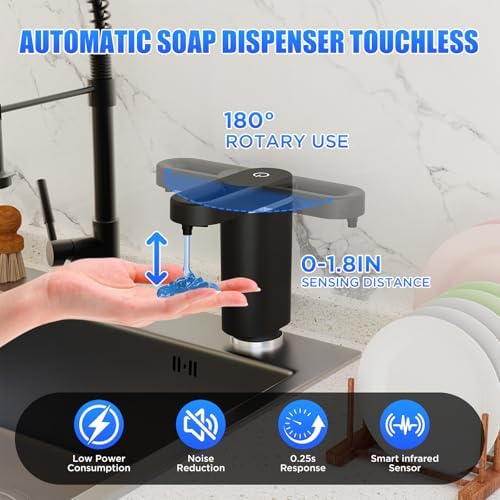 Touch-Free Automatic Dish Soap Dispenser for Kitchen Sink