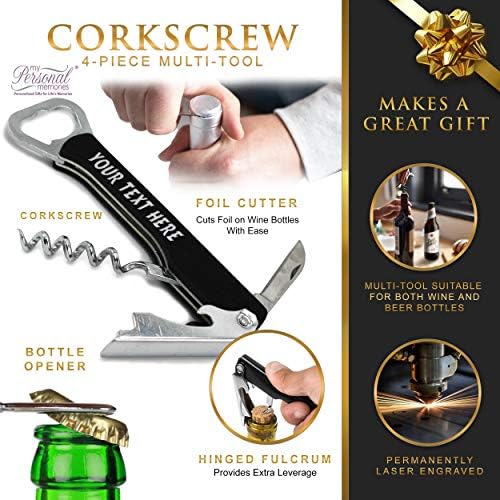My Personal Memories Custom Engraved Wine and Beer Corkscrew Multi