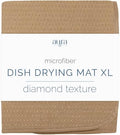 S&T INC. Dish Drying Mat, 18" x 24", XL, Diamond Texture, Tan