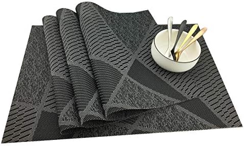 Natural Placemats Woven Vinyl Non-Slip Insulation Heat Stain Resistant