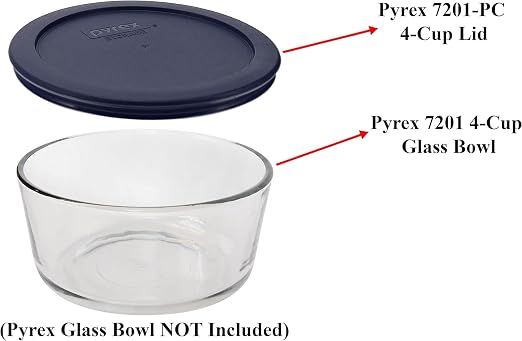 Pyrex 7201-PC 4 Cup Blue Food Storage Replacement Lid - Image 3