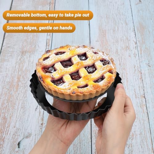 Beasea 6 Inch Round Baking Pan Set, Includes 3 Pack Carbon Steel Cake