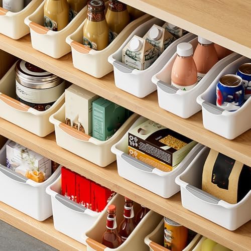 2Pack Tall Under Sink Organizer with Wheels, Plastic Organizer Bins