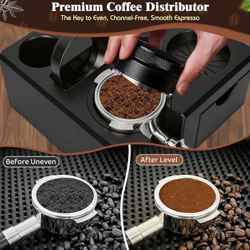 10PCS 51mm Espresso Accessories Kit with Tamping Station & Milk