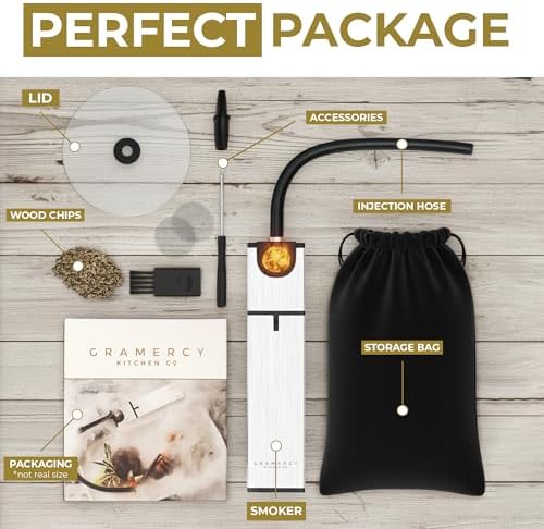 Gramercy Cocktail Smoker Kit - Indoor Drink & Food Infuser with Wood