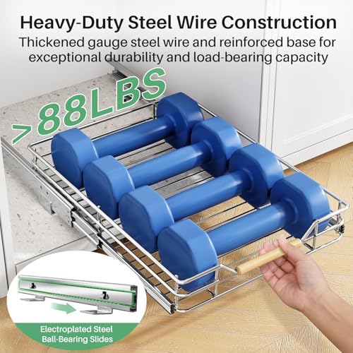 Pull out Cabinet Organizer, 15"W x 21"D