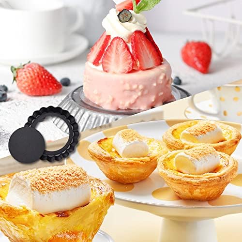 Theuzi 9 in Non-Stick Tart and Quiche Pan and 4 Mini Tart Pans 4-inch