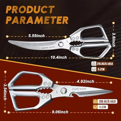 Huusk Kitchen Scissors for Food - Multifunction Kitchen Shears Heavy