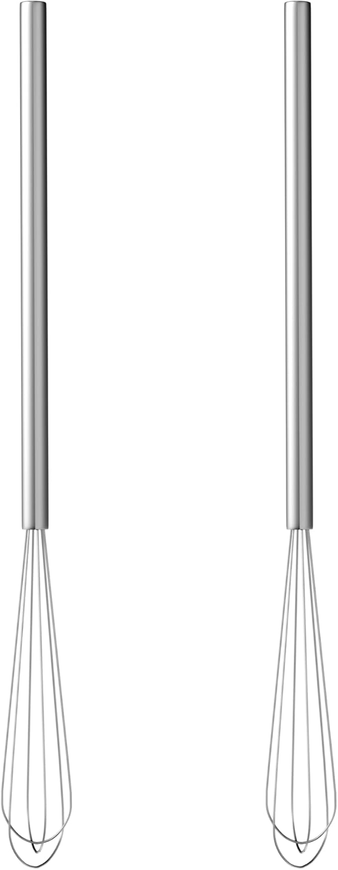 2 Pcs Mini Whisk, Stainless Steel Skinny Egg Beater Whisk by Tafond