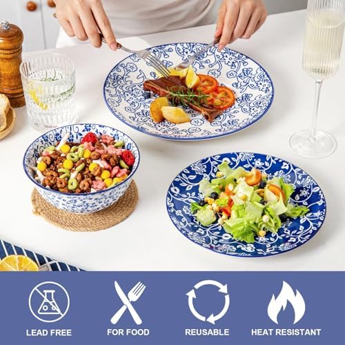 10.5 Inch Ceramic Dinner Plates Set of 6
