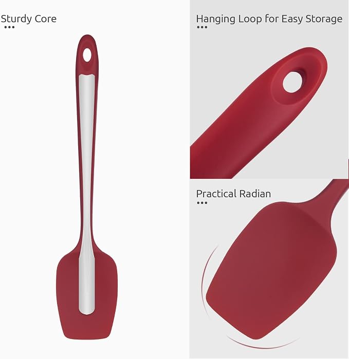 Heat Resistant Silicone Spoon Spatula: U-Taste 600ºF High Heat Flexible 11.38in - Image 6