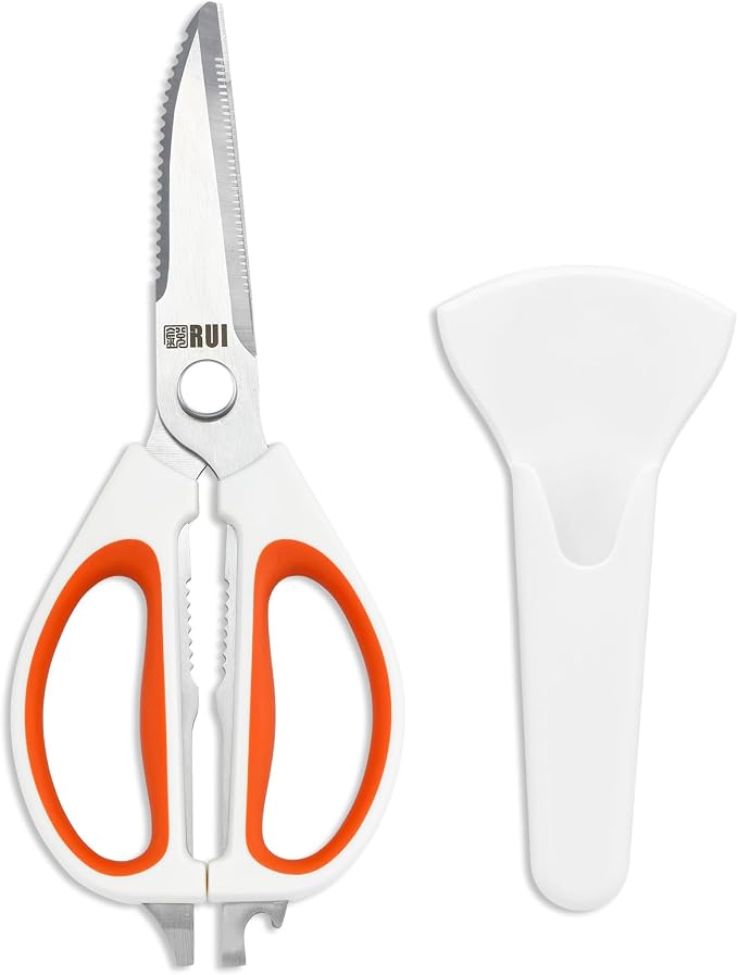 Kitchen Scissors with Magnetic Holder Heavy Duty Magnetic Scissors by DARKEDGE