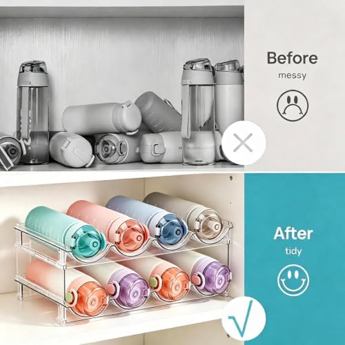 Plastic Stackable Wine Rack for Refrigerator - Large Capacity Water