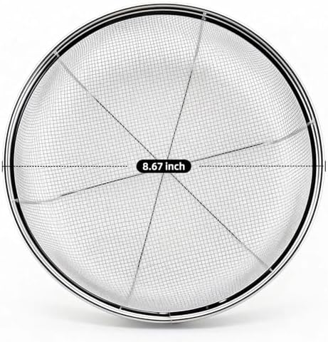 Fine Mesh Kitchen Strainer, Stainless Steel, 8.67-Inch Diameter