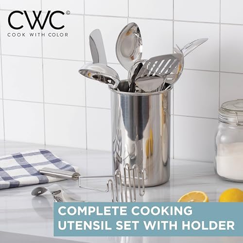 COOK WITH COLOR Stainless Steel Kitchen Utensil Set, 10-piece
