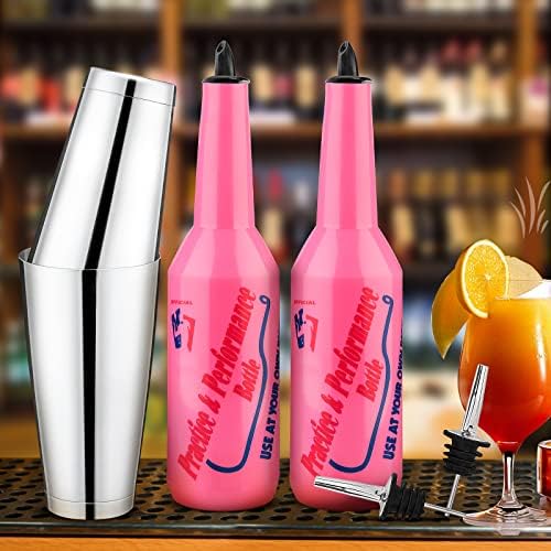 SuproBarware Flair Bottle - Pink Flair Bartender Kit 7pcs Flair Bottle