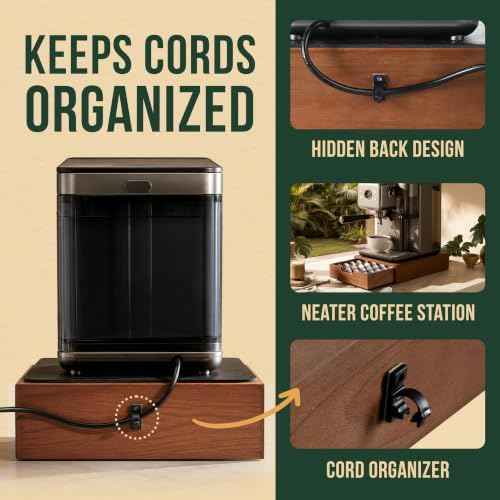 Coffee Pod Storage Drawer Organizer Compatible with K-Cup Nespresso Capsule