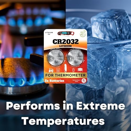 Meat Thermometer Battery Replacement Kit, 2-Pack CR2032