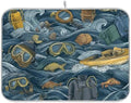 OTVEE Diving Tool Art Dish Drying Mat for Kitchen Counter Absorbent
